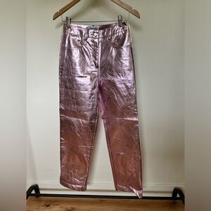 Pink Metallic Jeans